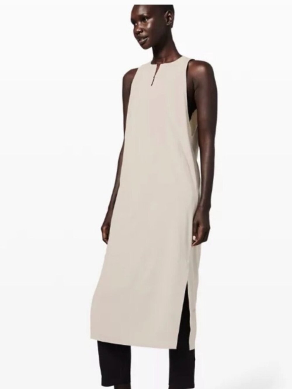 Lululemon The Lab Lahar Sleeveless Cream Midi Dress XS